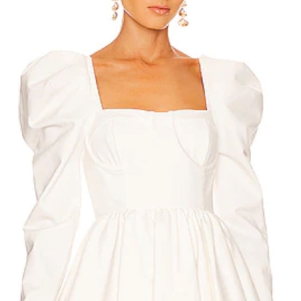 NWT SELKIE x REVOLVE The Boleyn Dress in Ivory Small - Picture 3 of 15